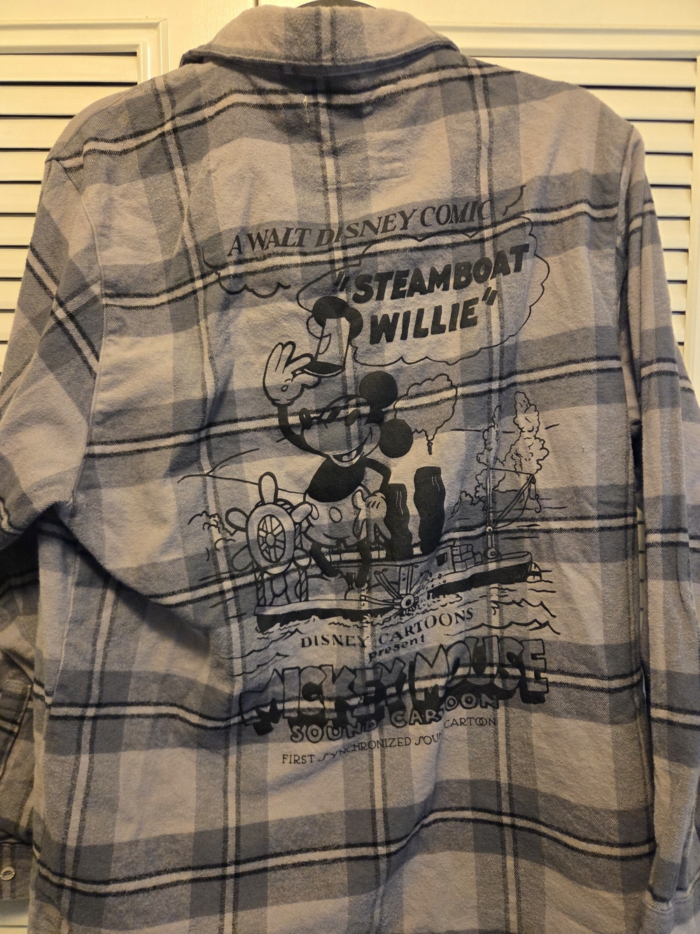 Disney Cakeworthy Steamboat Willie Mickey Flannel